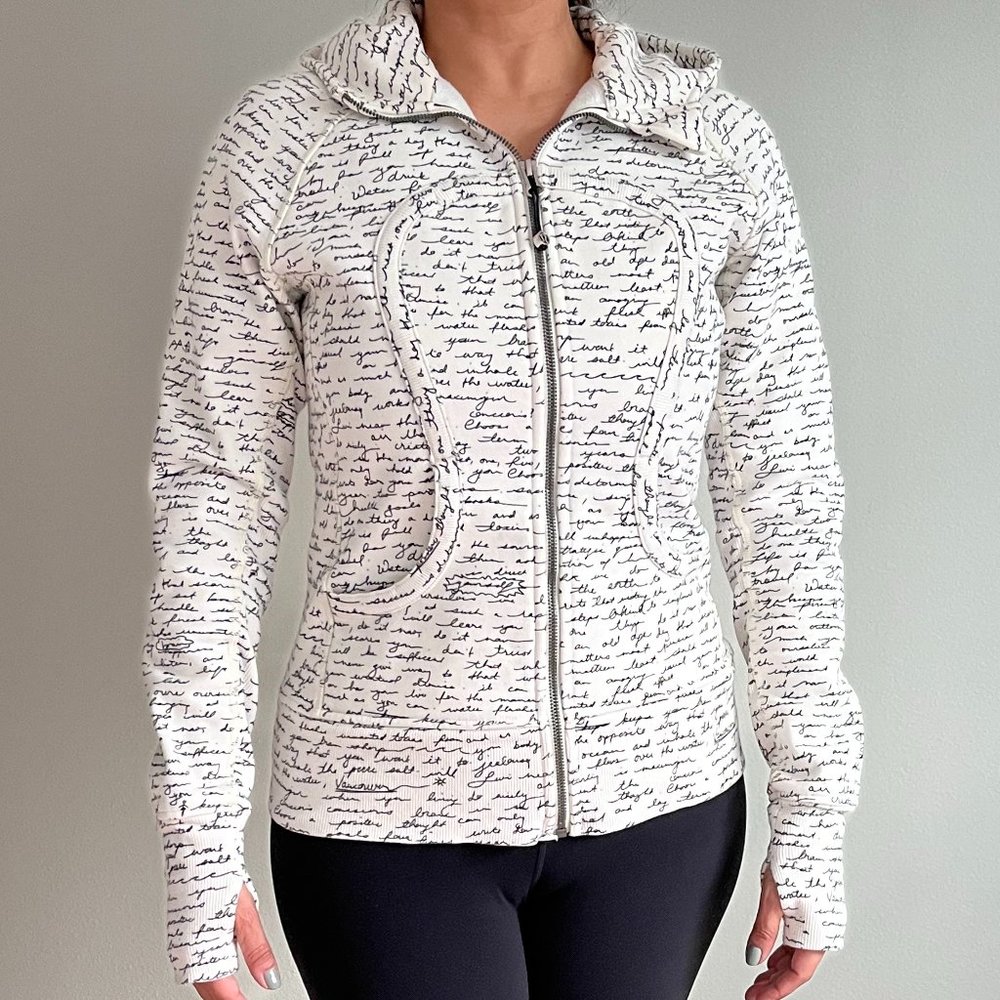 Lululemon Scuba Hoodie II. Manifesto Script Ghost Black /Ghost